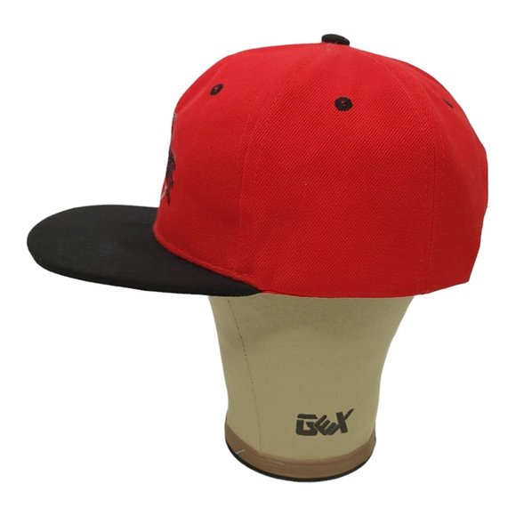 Ohio State Embroidered Logo Buckeyes Flat Short Brim Snapback Cap Baseball Hat - Picture 10 of 13